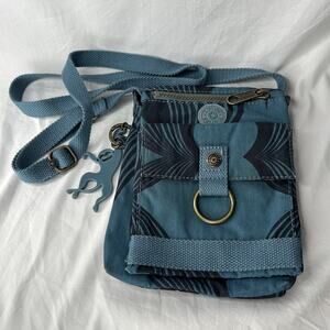 Kipling Mini Eldorado Crossbody Bag Blue Pattern Adjustable Travel